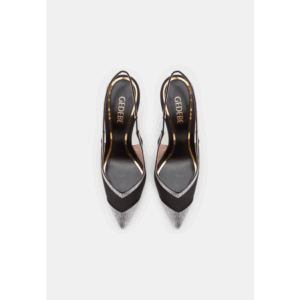 Gedebe Jay 100 Satin Black + Crystal Heel