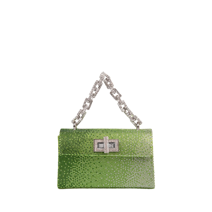 Gedebe Sophie Satin Agata + Crystal Degrade Emerald, Peridot, Light Rose