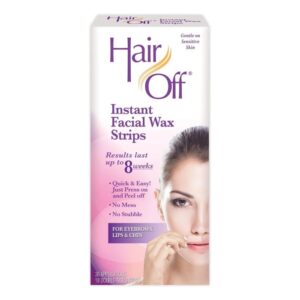 Hair Off Instant Facial Wax Strips, 18 CT