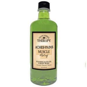 Village Naturals'Aches + Pains Muscle Relief Foaming Bath Oil& Body Wash - 16 Oz