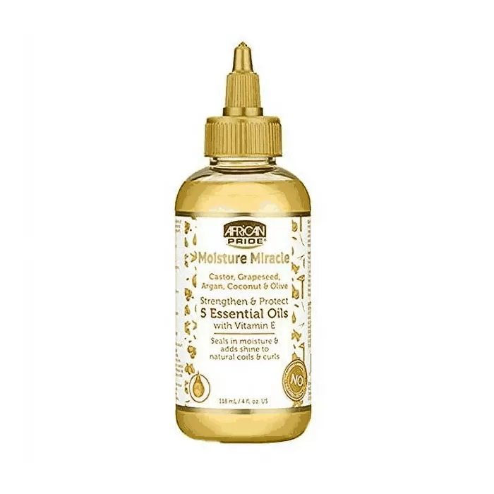 African Pride Moisture Miracle Oil Essential 5 Vitamin Oil - 4 Oz