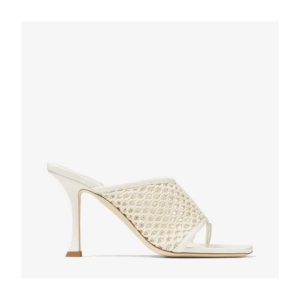 Jimmy Choo SEHER 90-Ecru/ Woven Rope/Nappa Leather