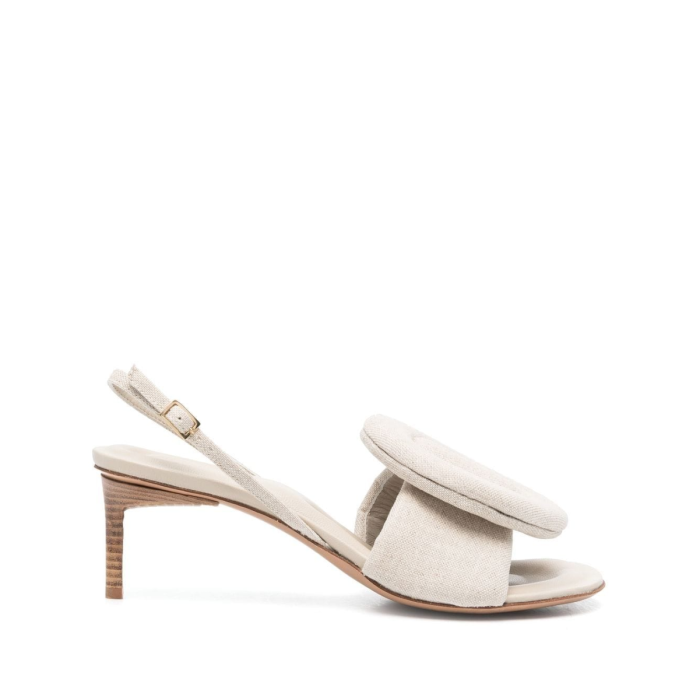 Jacquemus Linen Les Sandales Cuscinu Sling - Offwhite