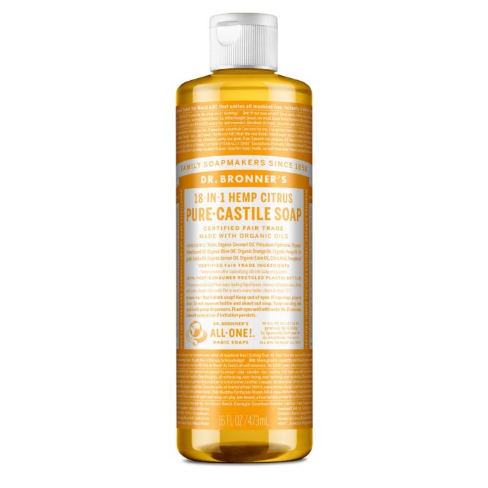 Dr. Bronner's Citrus Orange Pure-Castile Liquid Soap - 16 Oz