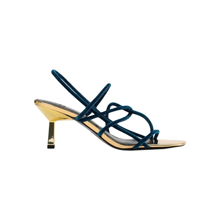 Kat Maconie Leather/Velvet Gold/Blue - Soco