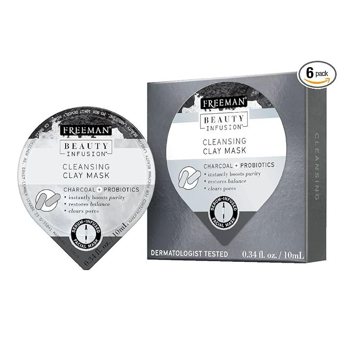 Freeman Charcoal + Probiotics Cleansing Clay Mask - 0.34 Oz