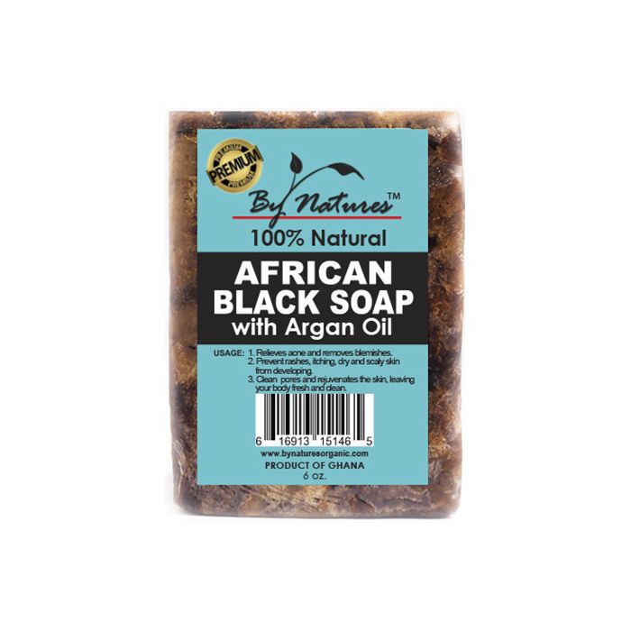 By Natures African Black Soap With Argan Oil - 3.5 Oz