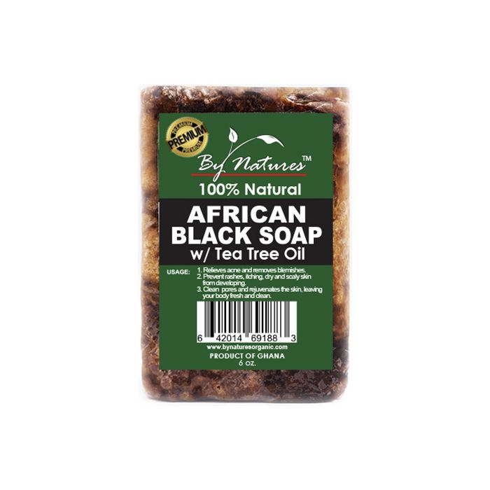 By Nature's African Black Soap With Tea Tree Oil - 3.5 Oz