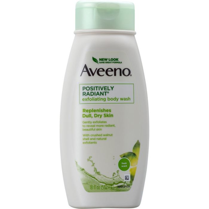 Aveeno Positively Radiant Exfoliating Body Wash - 18 Oz