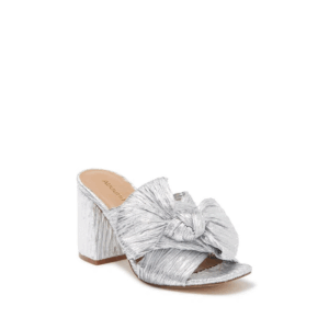 Abound Harper Bow Slide In Silver Metallic (Size 39)