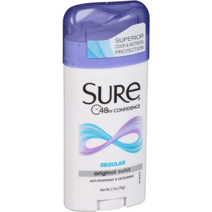 Sure Original Solid Anti-Perspirant & Deodorant, Regular Scent - 2.7 Oz