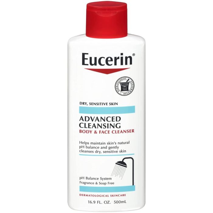 Eucerin Advanced Cleansing Body and Face Cleanser -16.9 Oz
