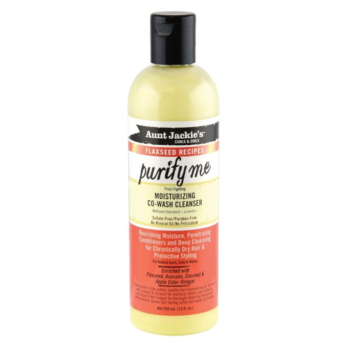 Aunt Jackie's Flaxseed Recipes Purify Me Moisturizing Co-wash Cleanser - 12 Oz