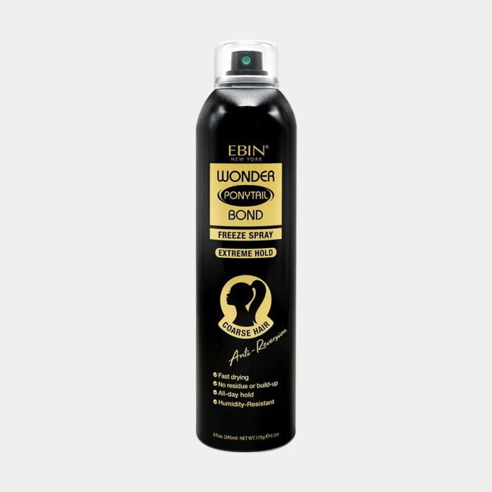 EBIN WONDER PONYTAIL BOND FREEZE SPRAY EXTREME HOLD - 8 Oz