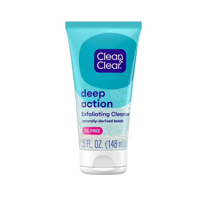 Clean & Clear Oil-Free Deep Action Exfoliating Facial Scrub - 5 Oz