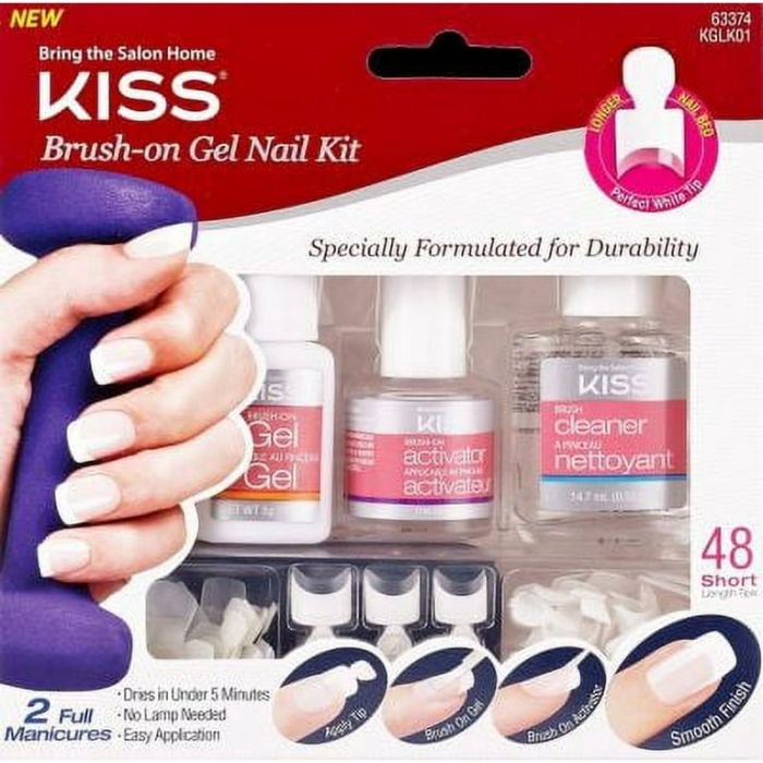 KISS Brush-on Gel Nail Kit KGLK01 1 Pack
