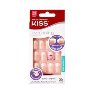 Kiss Everlasting French Nails Kit, Medium Length Pearl french tip