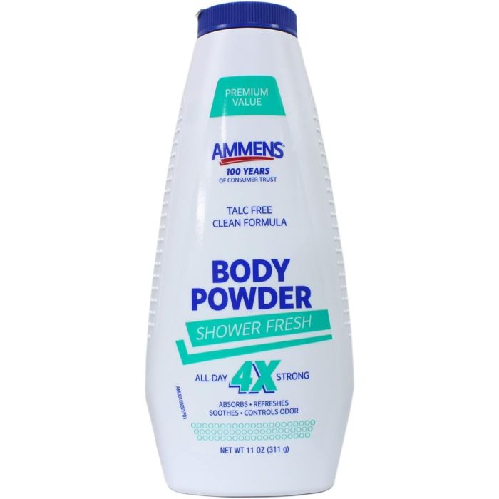 Ammens Shower Fresh Medicated Talc Free Powder - 11 Oz