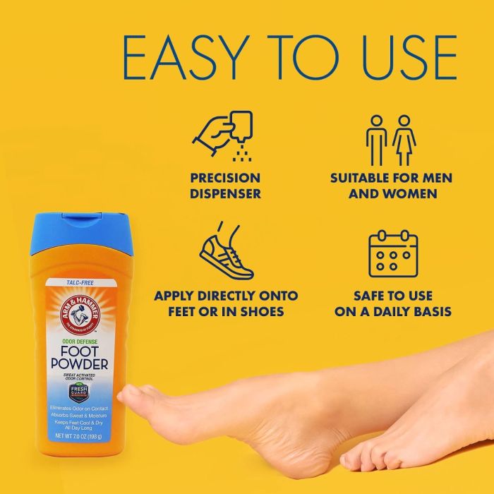 Arm & Hammer Odor Control Foot Powder - 7 Oz - Image 3