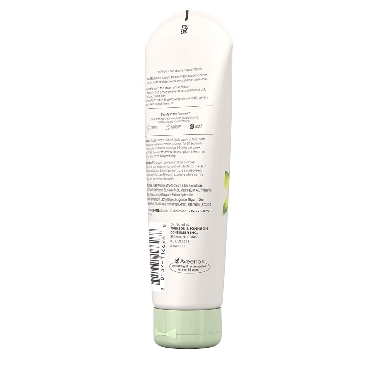 Aveeno Positively Radiant Soy Glycolic Acid and Kaolin Clay 60 Second in-Shower Facial Cleanser- 5 Oz - Image 3