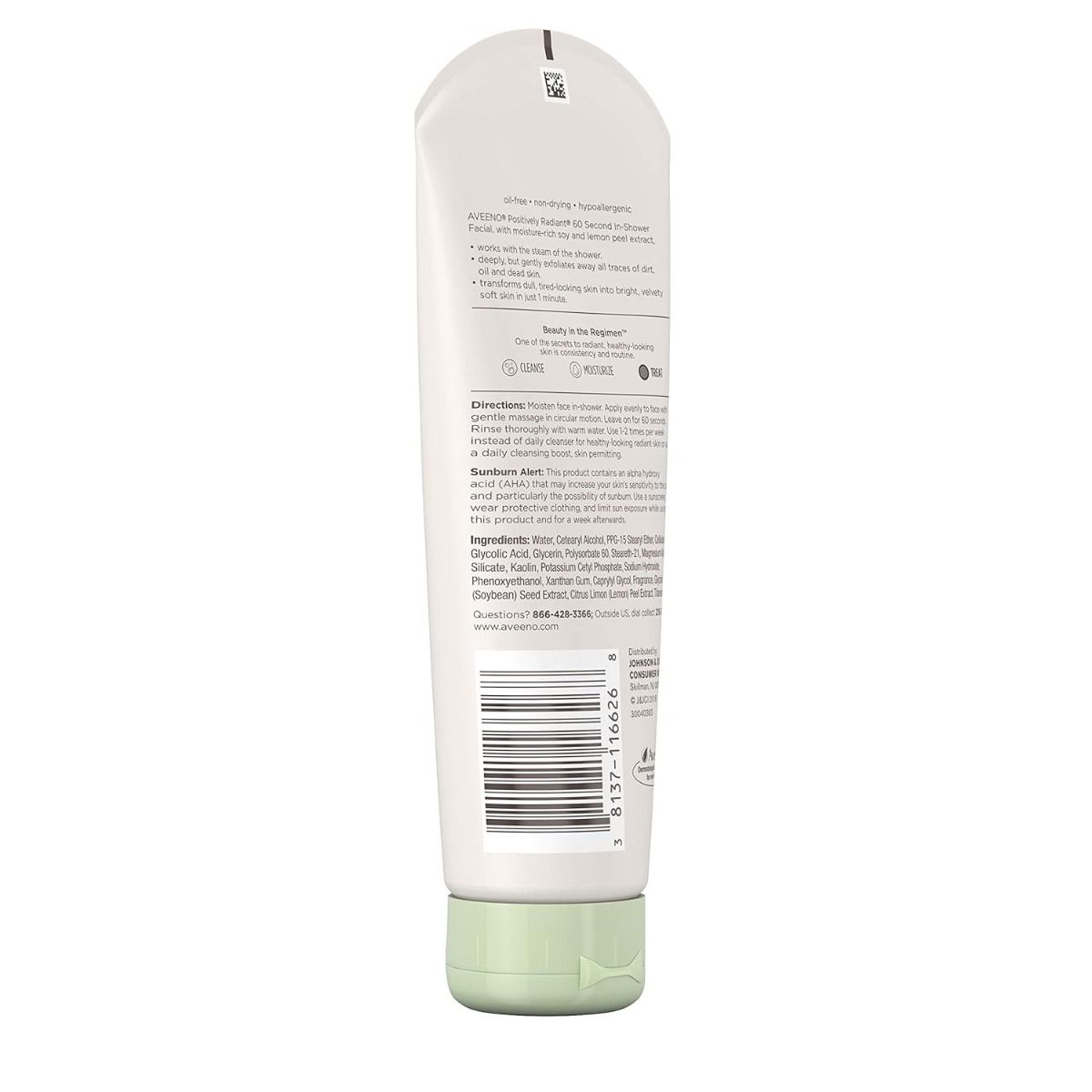 Aveeno Positively Radiant Soy Glycolic Acid and Kaolin Clay 60 Second in-Shower Facial Cleanser- 5 Oz - Image 6