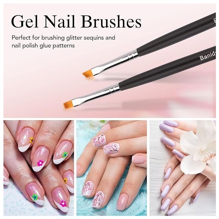 Brittny Professional Fine Pointed Flat Nail Art Design Brush, 42704