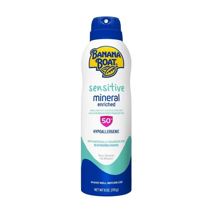 Banana Boat Sensitive Mineral Enriched Sunscreen Spray SPF 50 - 6 Oz