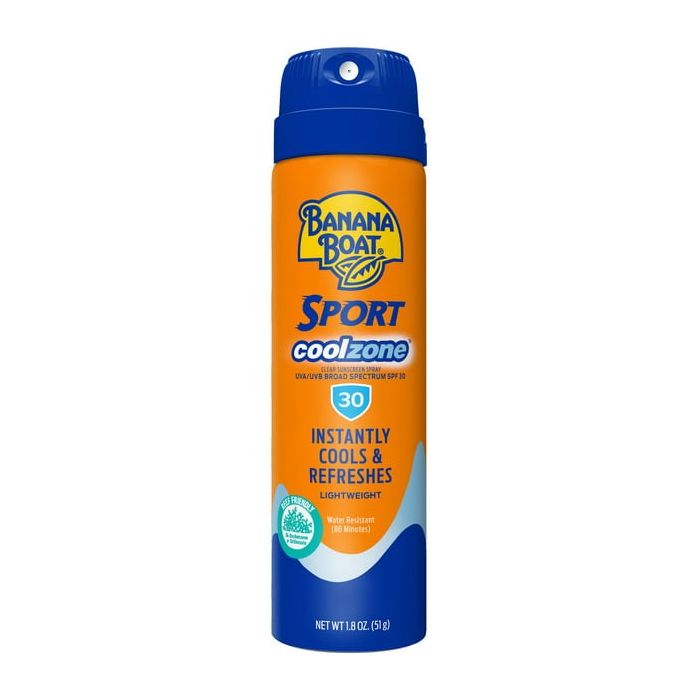 Banana Boat Sport CoolZone Clear Sunscreen Spray, SPF 30 - 1.8 Oz