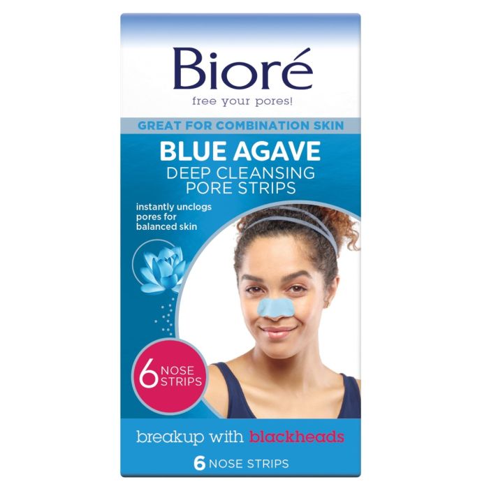 Biore Blue Agave Deep Cleansing Blackhead-Removing Pore Strips - 6 CT