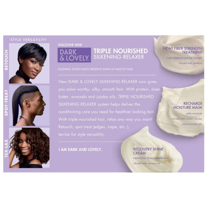 Softsheen-Carson Dark and Lovely Triple Nourished Silkening Hair Relaxer, Regular Strength - Image 2