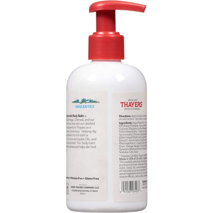 Thayers Unscented Soothing Body Balm For Dry & Sensitive Skin - 8 Oz - Image 3