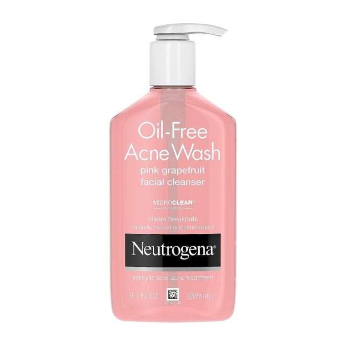 Neutrogena Oil-Free Pink Grapefruit Acne Facial Cleanser - 9.1 Oz