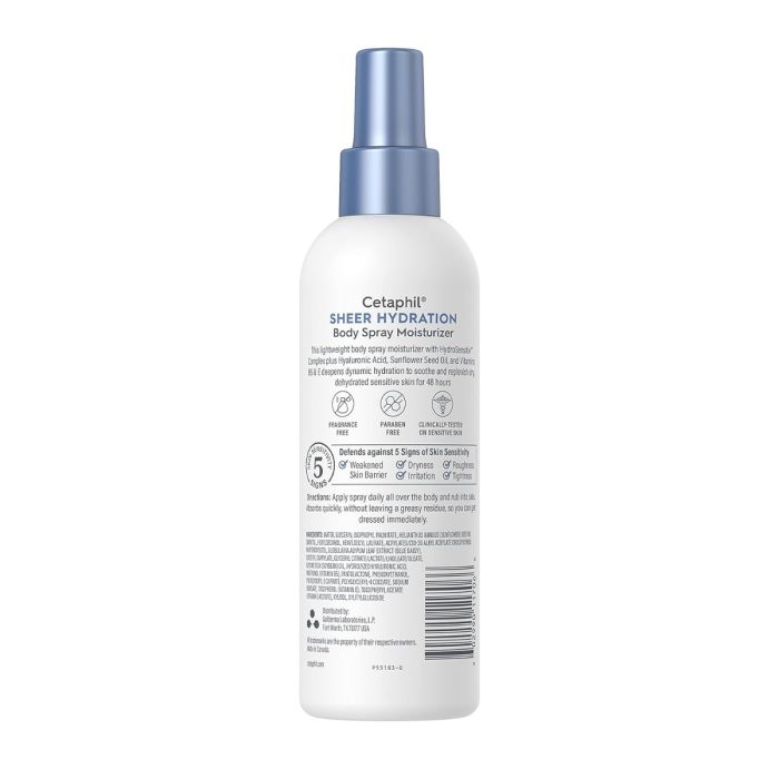 Cetaphil Sheer Hydration Body Spray Moisturizer - 7 Oz - Image 2