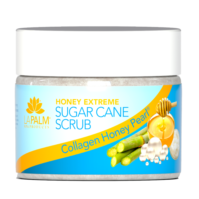 La Palm Hot Oil Collagen Sugar Scrub Honey Pearl - 12 Oz