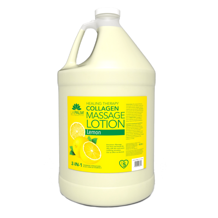 La Palm Healing Therapy Collagen Massage Lotion Lemon - 1 Gallon