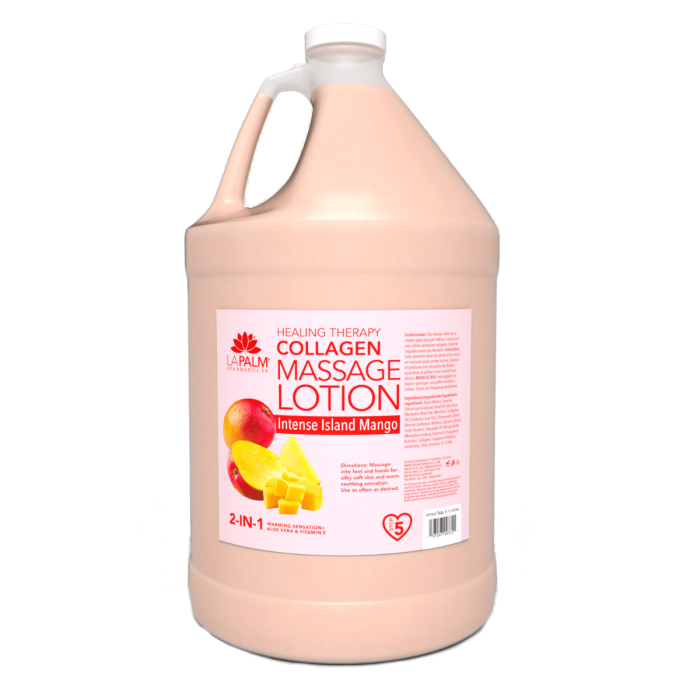 La Palm Healing Therapy Collagen Massage Lotion Intense Island Mango - 24 Oz