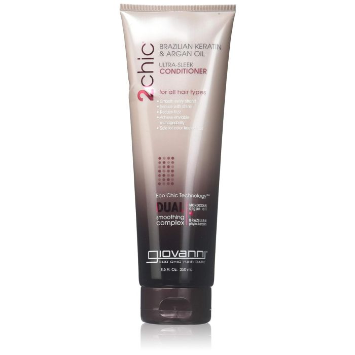 Giovanni 2 Chic Brazilian Keratin and Argan Oil Ultra Sleek Conditioner - 8.5 Oz