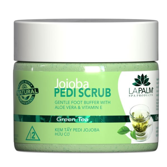 La Palm Jojoba Pedi Scrub Green Tea - 12 Oz