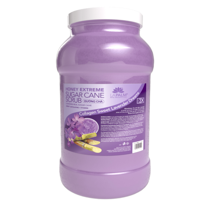 La Palm Honey Extreme Sugar Cane Scrub, Collagen Sweet Lavender Dreams - 1G