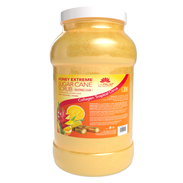 La Palm Honey Extreme Sugar Cane Scrub, Collagen Tropical Citrus -1G