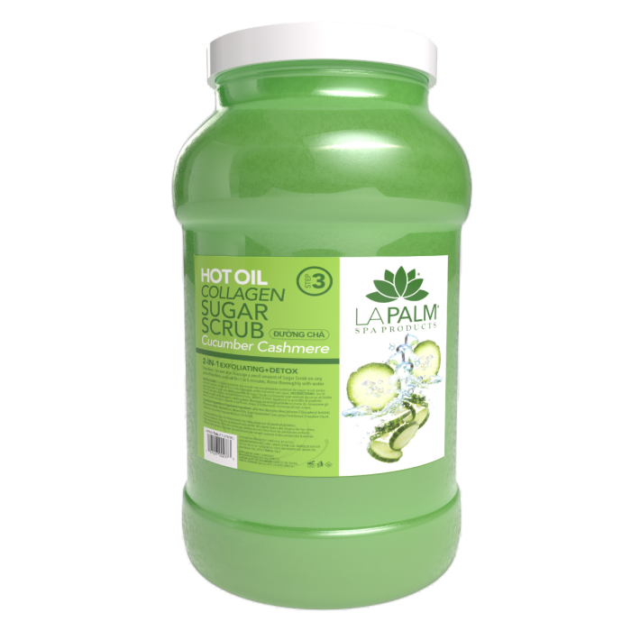 La Palm Hot Oil Collagen Sugar Scrub Cucumber Cashmere - 1 Gallon