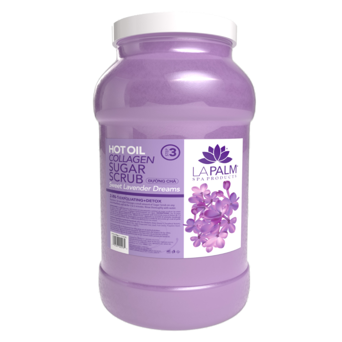 La Palm Hot Oil Collagen Sugar Scrub, Sweet Lavender Dreams - 1 G