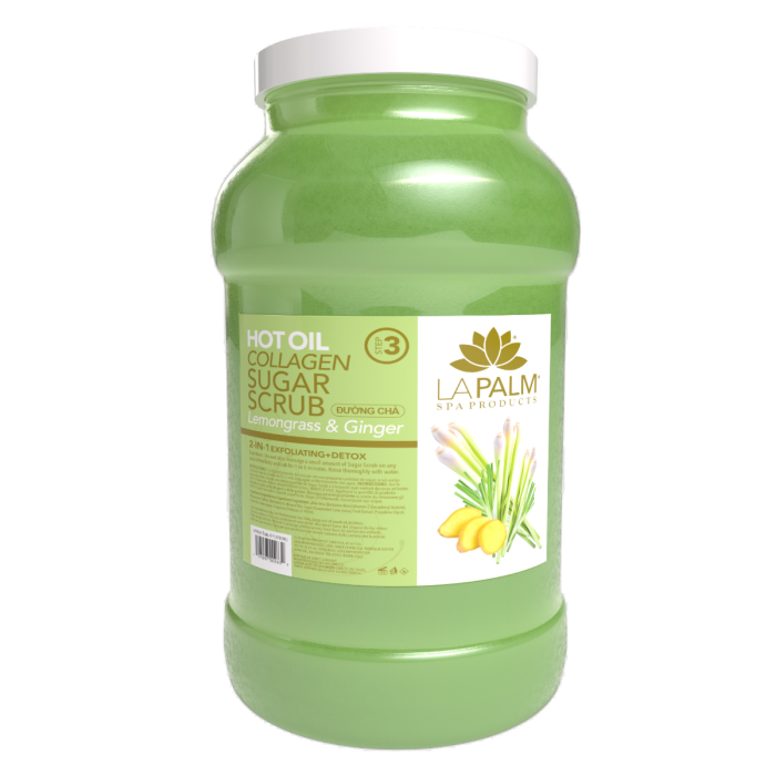 La Palm Hot Oil Collagen Sugar Scrub Lemongrass & Ginger - 1G