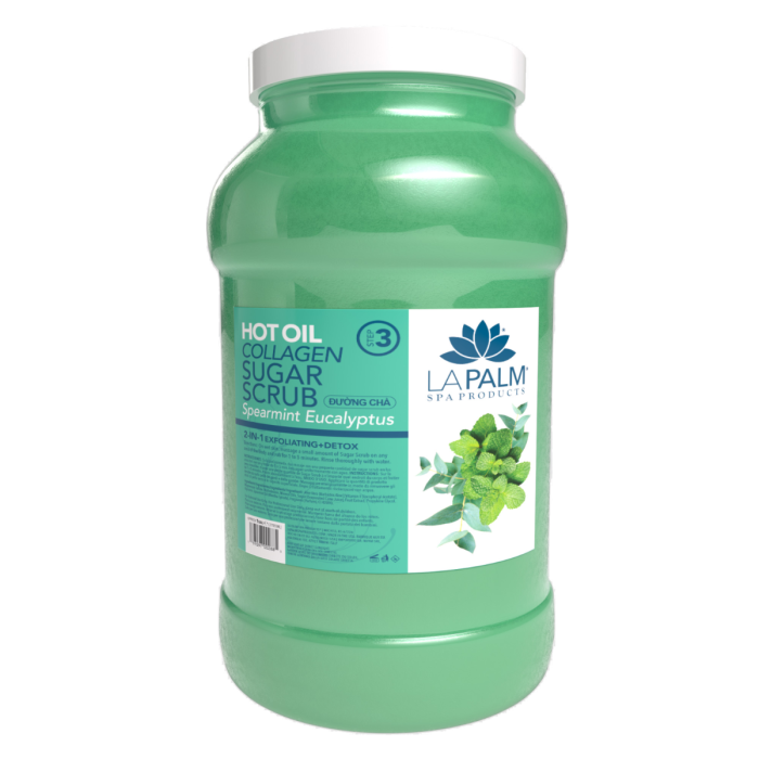 La Palm Hot Oil Collagen Sugar Scrub Spearmint Eucalyptus - 1G