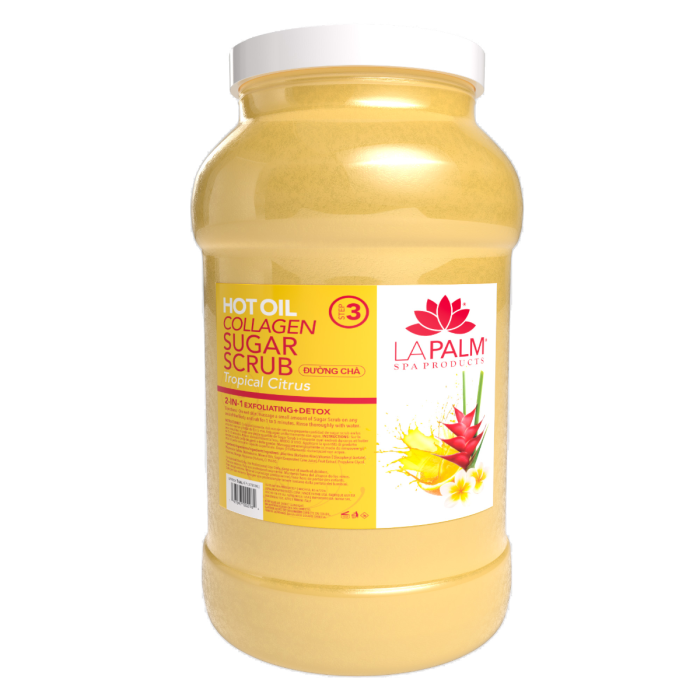 La Palm Hot Oil Collagen Sugar Scrub Tropical Citrus