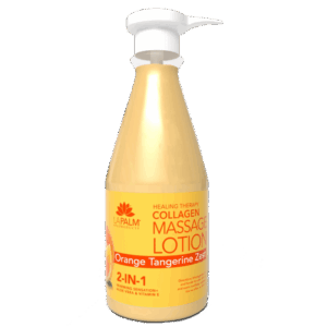 La Palm Healing Therapy Collagen Massage Lotion Orange Tangerine Zest - 24 Oz