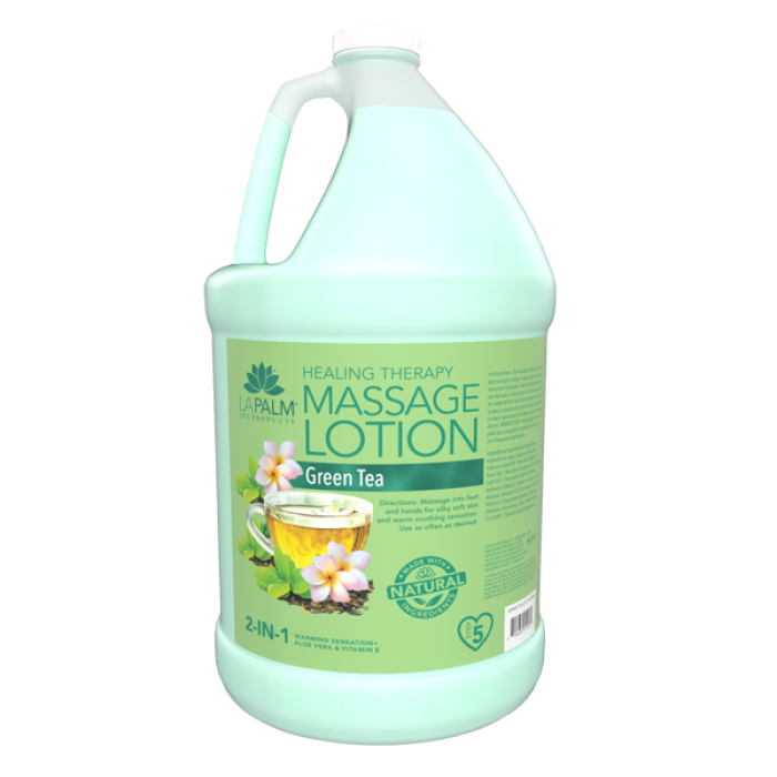 La Palm Healing Therapy Collagen Massage Lotion Green Tea - 1 Gallon