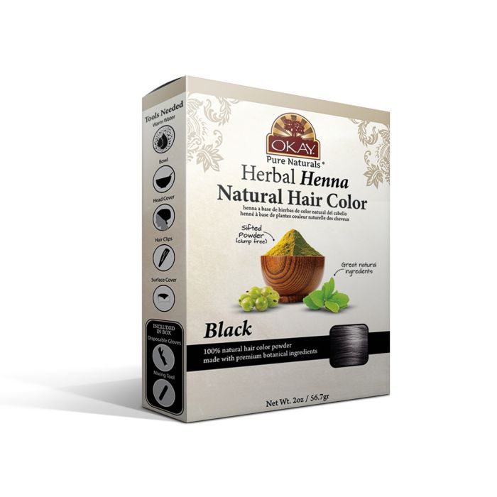 OKAY Herbal Henna Natural Hair Color - Black - 2 Oz