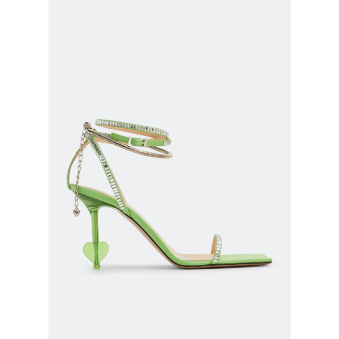 Mach & Mach heart-shaped Heel Detachable Ankle chain Gre