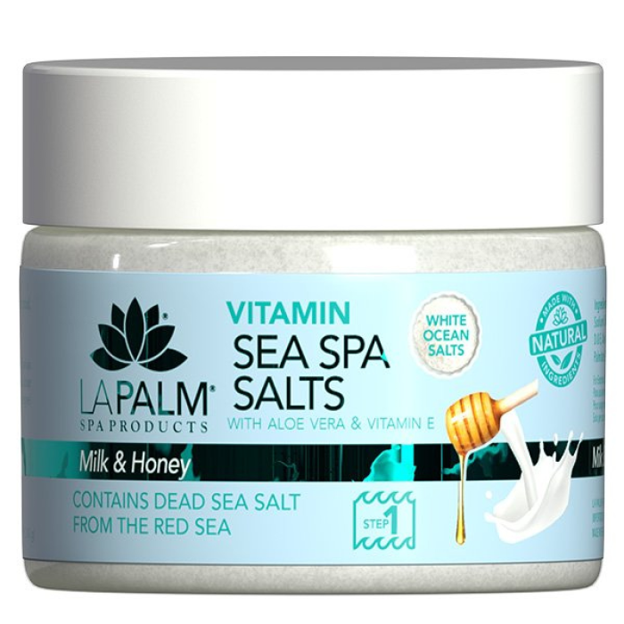 La Palm Vitamin Sea SPA Salts Milk & Honey - 12 Oz